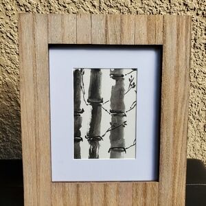 Wooden Frame with Bamboo Art